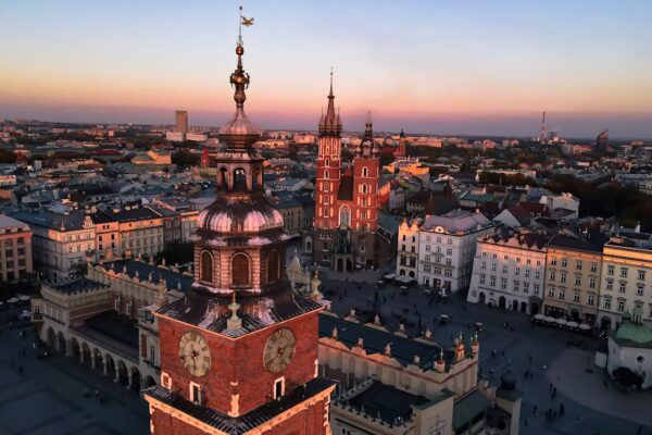 widok na Kraków z góry