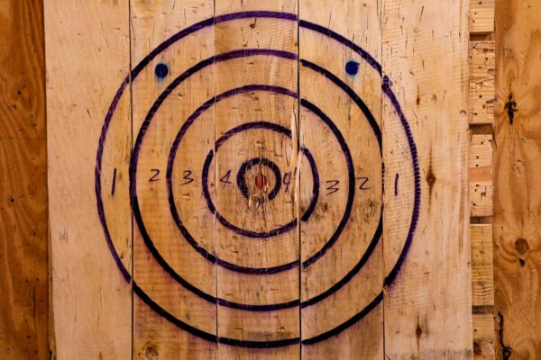 a large wooden wheel